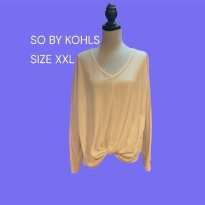 SO BY KOHLS LIGHTWEIGHT PULLOVER SWEATER SIZE XXL VERY GENTLY WORN